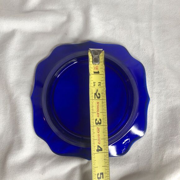 Imperial Glass Cobalt Blue Dish Plate Butter Base Vintage 1950s - Picture 6 of 7